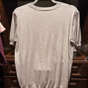 Gray Short Sleeve Sweater